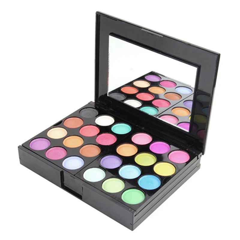 

Blusher Lip Gloss Shimmer Mixed Color Eyeshadow Palette Makeup Kit Brush Mirror Cosmetic Set