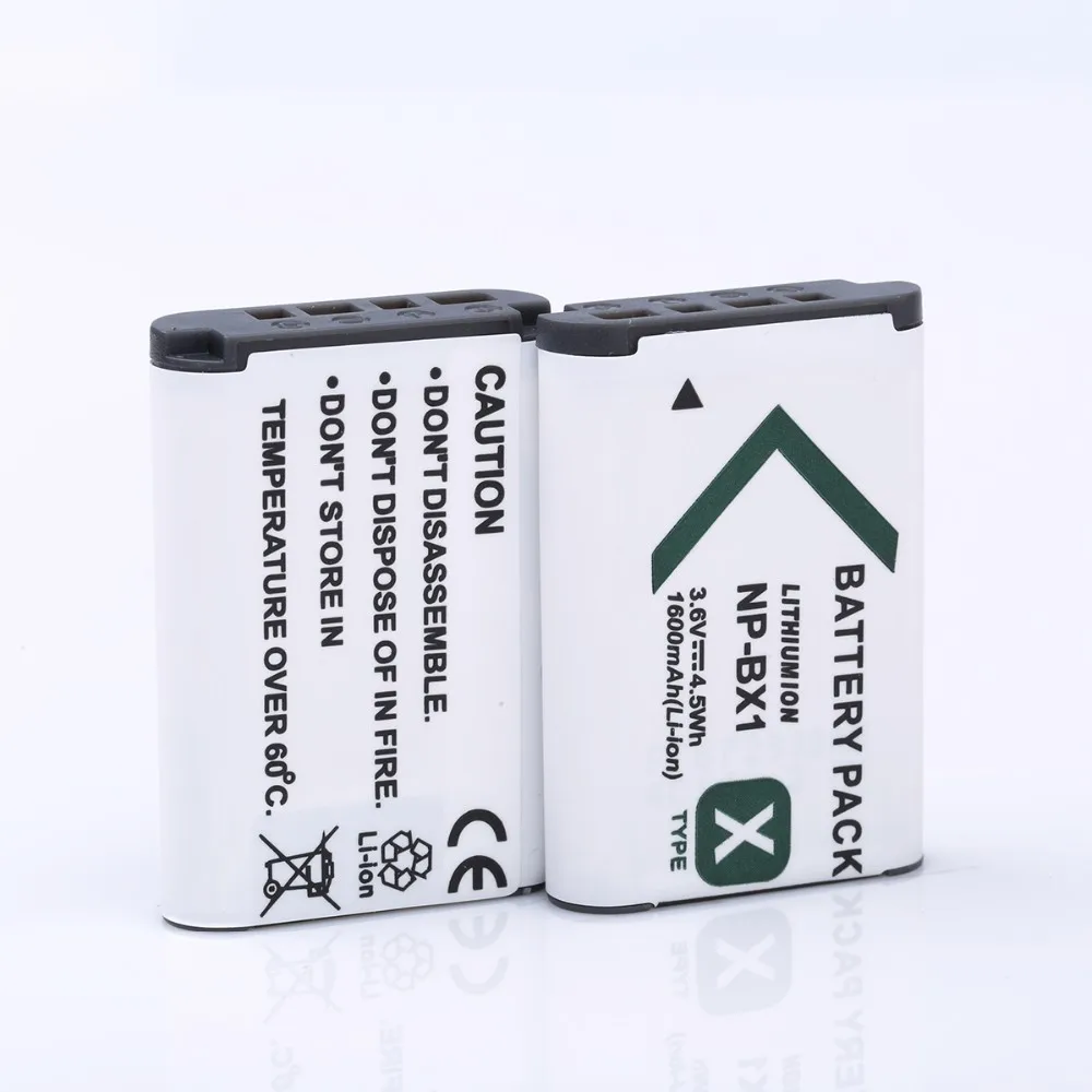 Новый bateria 2X1600 мАч NP-BX1 Батарея NPBX1 NP BX1 машины Зарядное устройство Комплект для sony Камера HDR-AS100v AS30v HX50 DSC-RX100 HX400 WX350