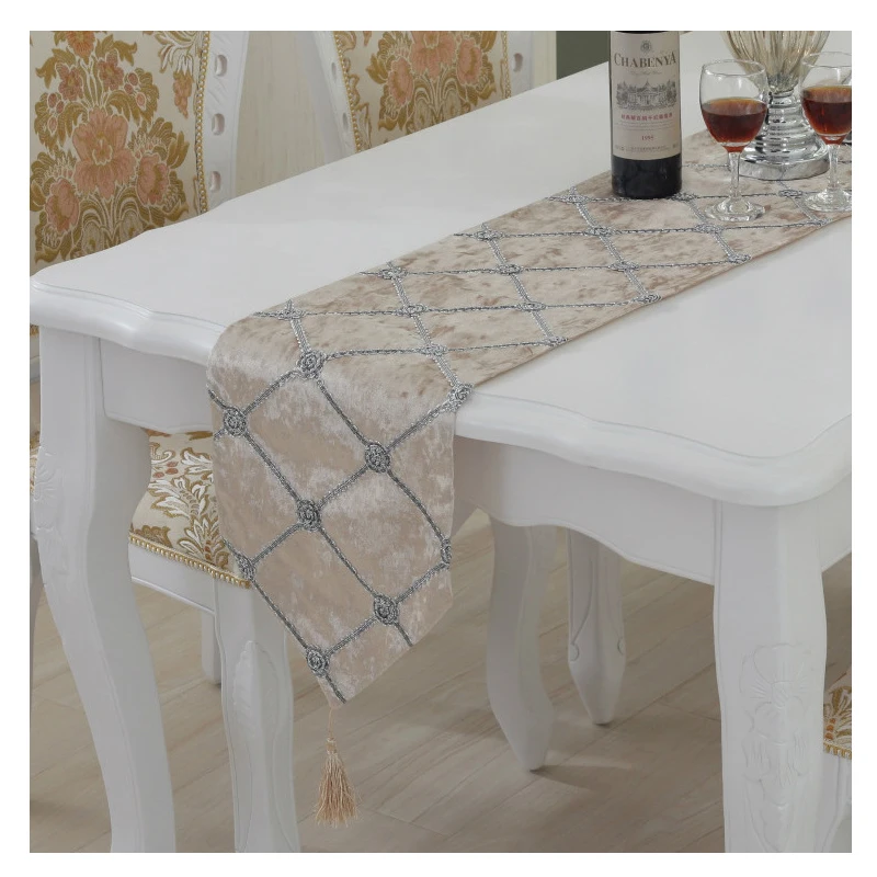 3D геометрическая настольная дорожка, современные белые скатерти для свадебного декора, домашний обеденный стол для дорожек, Модные постельные дорожки
