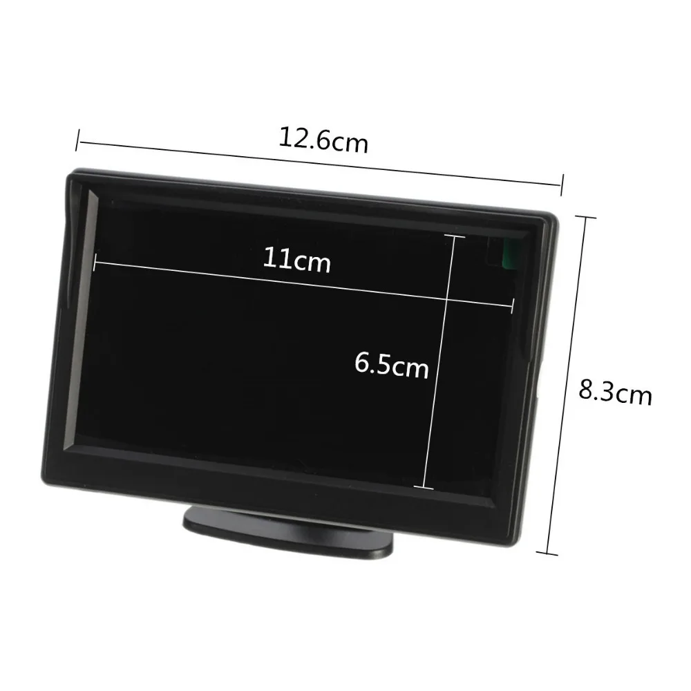 Podofo 5 ''монитор TFT lcd цветной экран 2 видео входа 2 кронштейна для заднего вида камера заднего вида DVD мини автомобильный ЖК-монитор