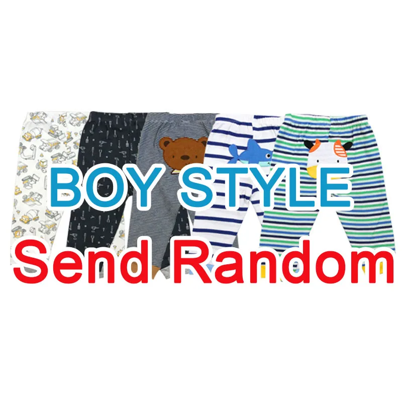 boy 0-6 месяцев Детские 5 шт./компл. Штаны длинные брюки, леггинсы для девочек Одежда для новорожденных мальчиков 3 с вышивкой+ 2 принтер манжеты стиль брюки - Цвет: boy