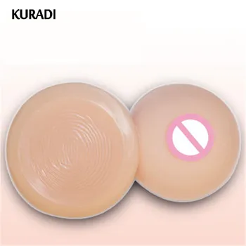 

1pair Round False Fake Breast Artificial Breasts Silicone Breast Fit The Skin Forms for Postoperative Crossdresser Chest Special