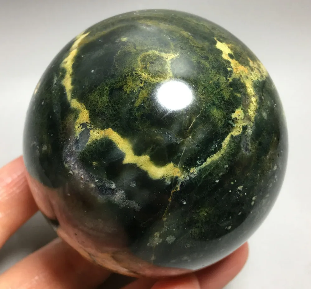

639g NATURAL OCEAN JASPER QUARTZ BALL CRYSTAL HEALING ramadan gifts
