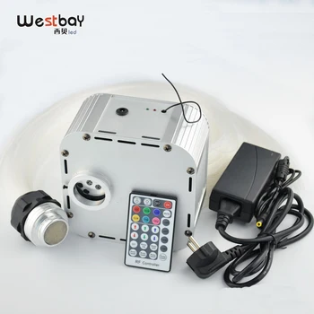 

Westbay 32W RGB 4 level-speed Twinkle LED Fiber Optic Light kit With Optic Fiber 28key RF Remote PMMA Plastic Optic Fiber Light