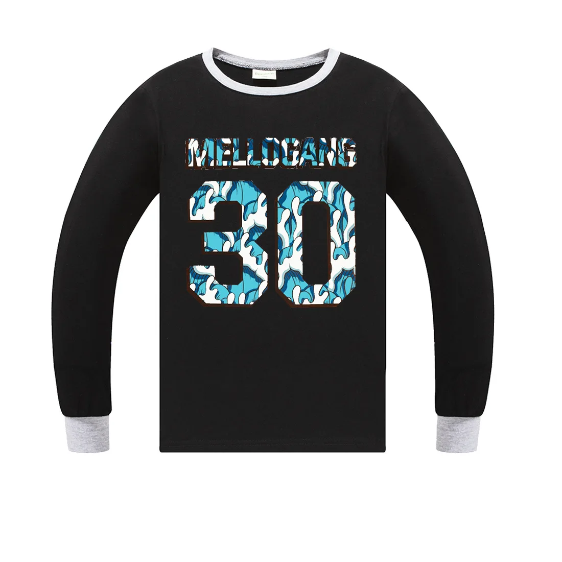

New KidsT-Shirt Marshmello Print Long Sleeve Children Fashion fortnight Gray Black Shirt Spring Boys Girls Clothes Teen t-shirts