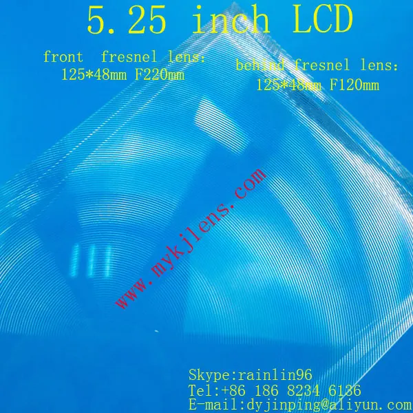 2 шт. прямоугольная линза Френеля для 5 25 дюймов LCD' Передняя 125*48 мм f220мм и сзади