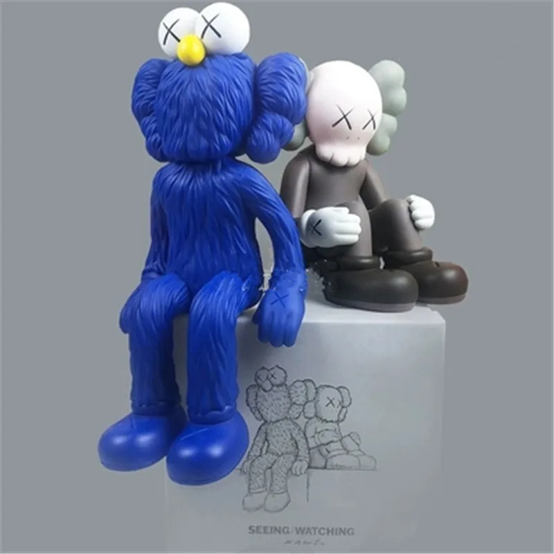 

KAWS Street Art OriginalFake Sesame Street Sitting Brian BFF Limit Vinyl Action Figure Collectible Model Toy 25-38 BOX P1262