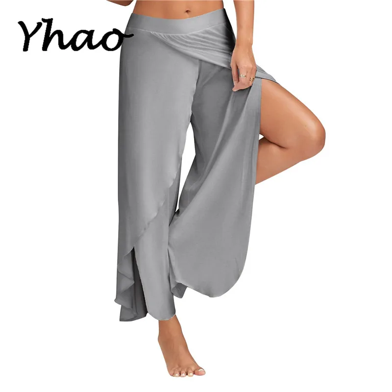 

Women's Sports Yoga Pants Loose Breathable Wide Leg Pants Yoga Training Trousers High Waist Fitness Sport Leggings Female