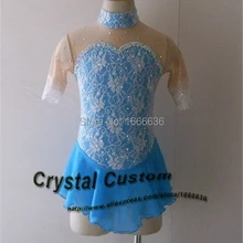 Горячая Распродажа, синее платье для фигурного катания, горячая новинка, Брендовое платье для катания на льду для соревнований, на заказ DR3147