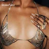 StoneFans Bra Necklace 3 Colors Rhinestone Chain Jewelry Hollow Out New Crystal Gold Chain Necklace Bikini for Valentine Gift ► Photo 1/6