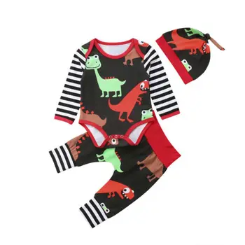 

3PCS Newborn Infant Baby Girl Clothes Sets Bodysuit Long Sleeve Pants Hat 3pcs Cotton Casual Outfits Clothing Girls 0-24M