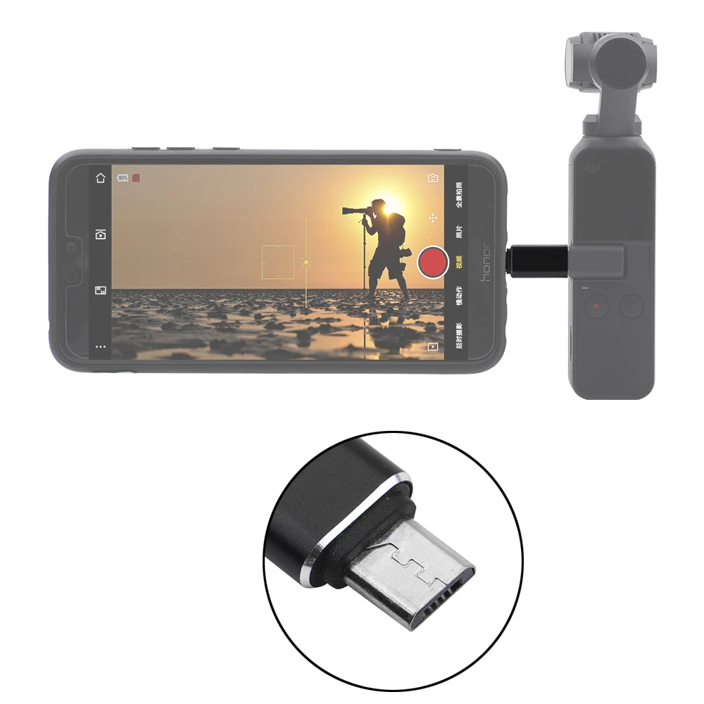 Micro USB Converter for DJI OSMO Pocket Handheld Gimbal USB C Type C To