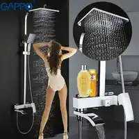 GAPPO shower faucet set bathtub faucet mixer tap waterfall wall shower head chrome Bathroom Shower set bathtub taps shower mixer