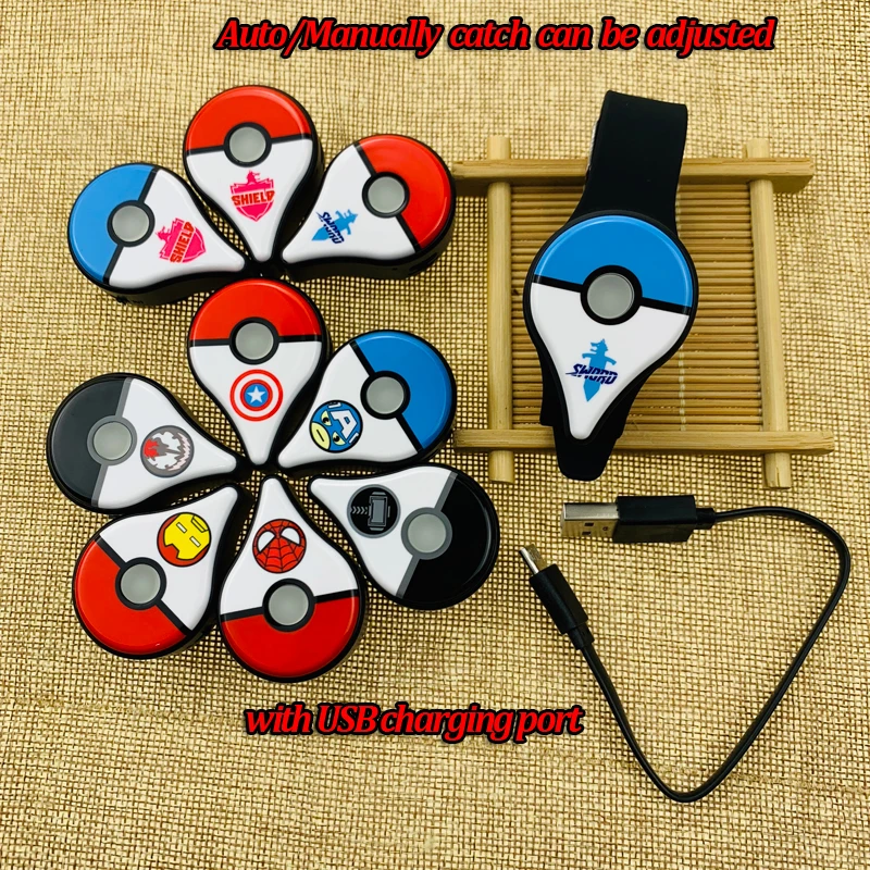 

New Rechargeable Pocket Auto Catch Bracelet for PokemonGo Plus Bluetooth Bracelet WristBand for IOS Android Smartphone+USB cable