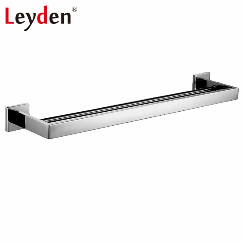Leyden 304 Stainless Steel Square Towel Bar Double Towel Hanger