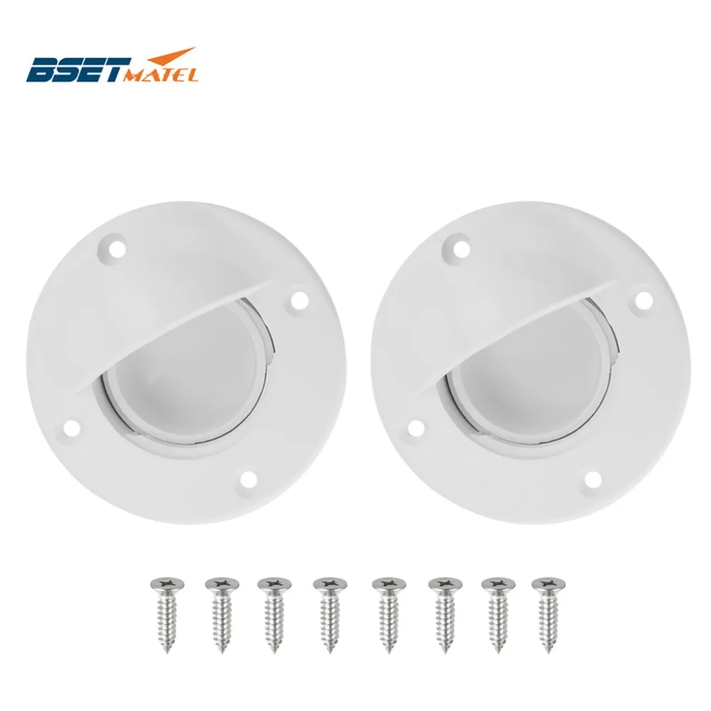 

2PCS Universal White Nylon Marine Boat Transom Deck Mount Drain Scupper Valve Screw Cap Bung Stopper Replacement Accessories