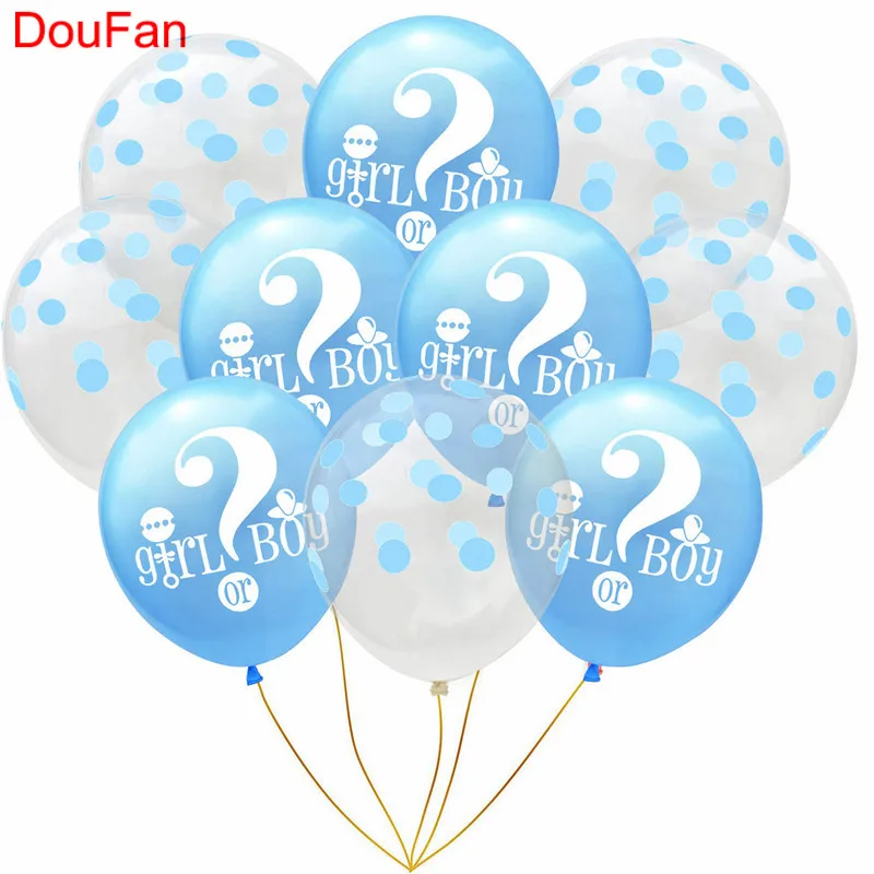 DouFan 10 шт 12 дюймов пол раскрывает воздушные шары девочка или мальчик ребенок душ