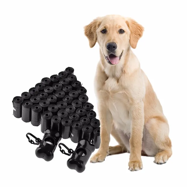 20/42 Rolls Pet Garbage Dispenser Set With Dog Waste Bags 1 Roll Contains 15 Garbage Bags Convenient Pet Feces Pick Up Bags