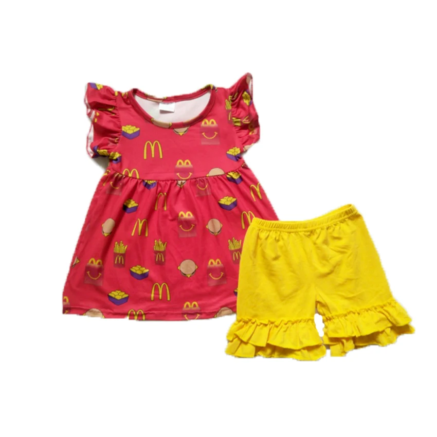 

girl short sleeve outfit girl boutique solid color shorts set