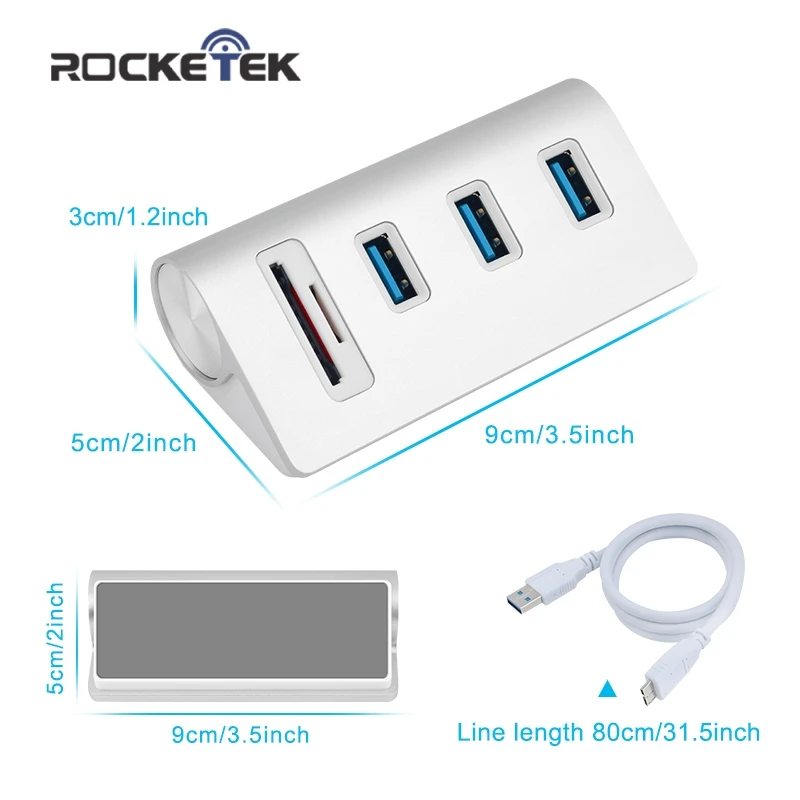 Rocketek multi usb 3.0 hub 3 port adapter splitter Power Interface SD/TF Card Reader for MacBook Air computer laptop accessories Rocketek multi usb 3.0 hub 3 port adapter splitter Power Interface SD/TF Card Reader for MacBook Air computer laptop accessories