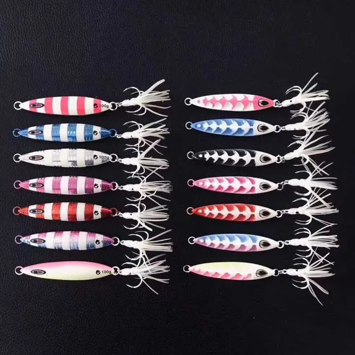 

7Pcs Fishing Lures Metal Jig 30g 40g 60g 100g 130g 160g 200g Fishing Hard Spoon Winter Octopus Jigging Lure Spinners Bait
