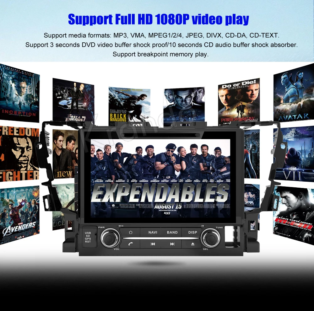 Clearance Krando 9" Android 8.0 car navigation multimedia system for TOYOTA ALPHARD 2015+ audio radio gps dvd player WIFI 3G DAB+ 5