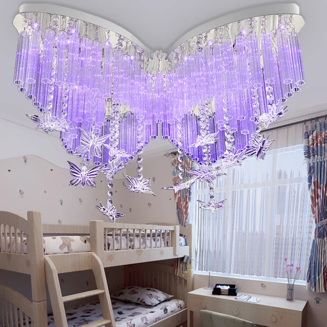 Kinder lampe Schmetterling LED Kristall Decke Lichter schlafzimmer ... Kinder lampe Schmetterling LED Kristall Decke Lichter schlafzimmer ...