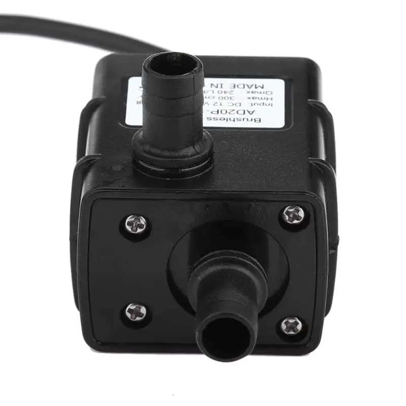 

Waterproof Ultra-quiet Mini 12V 5W 240L/H Micro Brushless DC Water Pump Submersible Diaphragm Aquarium Circulating