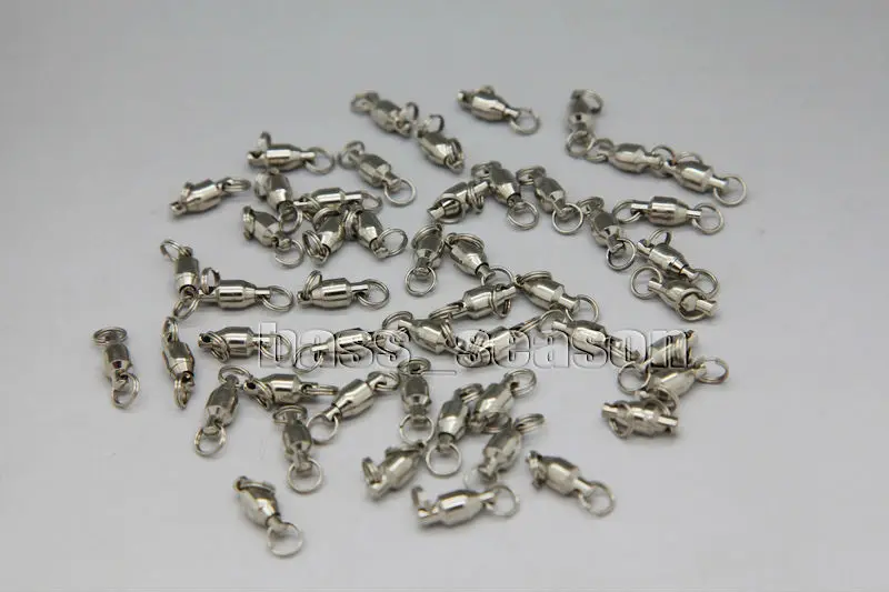 

LOT 50 Pcs BALL BEARING SWIVEL UNWELDED RINGS 2# TEST 60 LBS Free Shipping