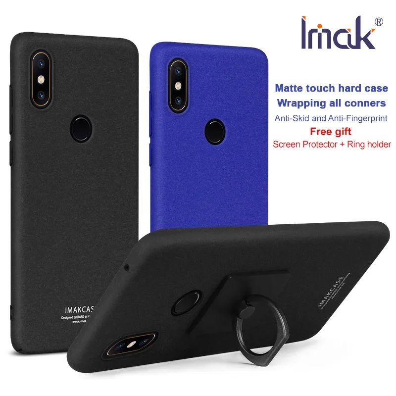 IMak Для Xiaomi Mi Mix 2s Чехол Жесткий PC матовый тонкий чехол для телефона + защита экрана