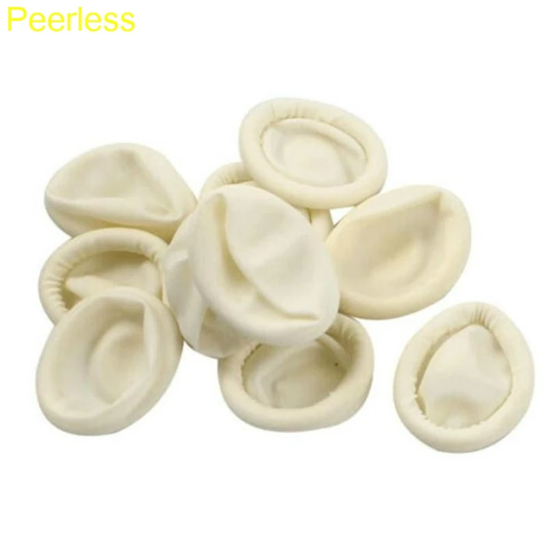 

Peerless 100pcs Protective Chemistry School Latex Finger Cots Fingertips CoverProtect Rubber Glove Anti-Static Nail Art Dental