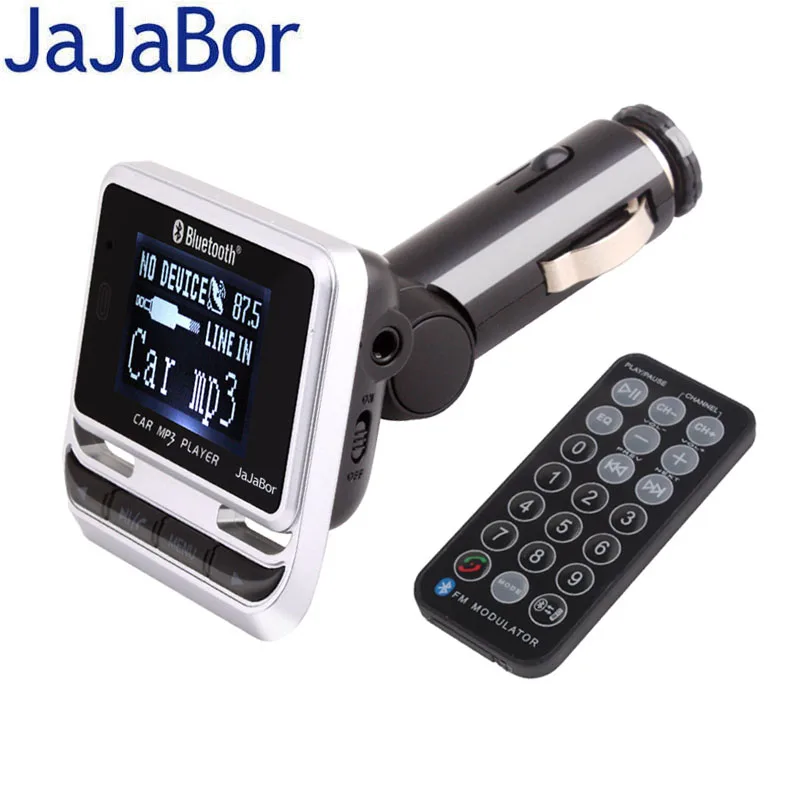 

JaJaBor Car MP3 Player Bluetooth Hands Free Car Kit Caller ID Display Large LCD Screen Support TF Card/USB Flash with Remote