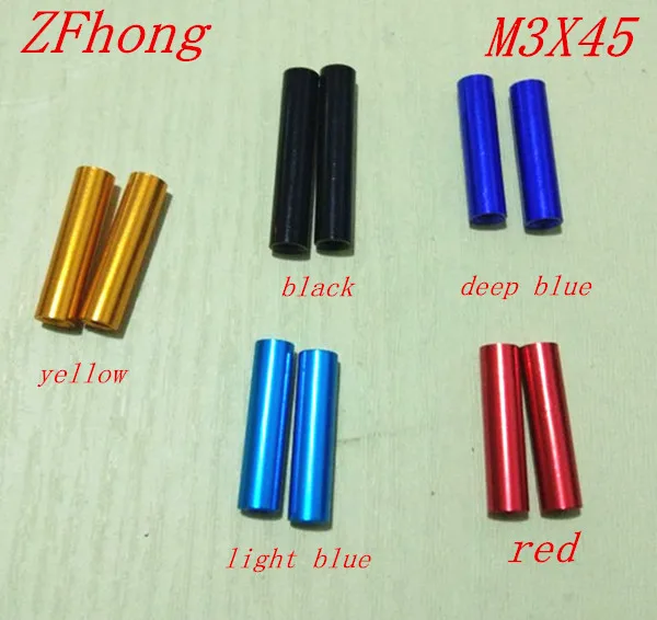 20pcs Aluminum spacer M3*45 Red/black/ light blue/ deep blue/ gloden