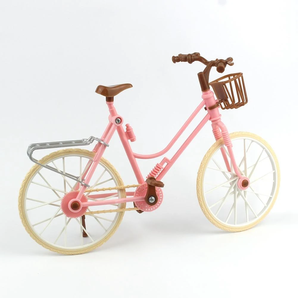 Высокое качество красивый велосипед Мода съемный розовый велосипед с коричневым пластиком шлем аксессуары