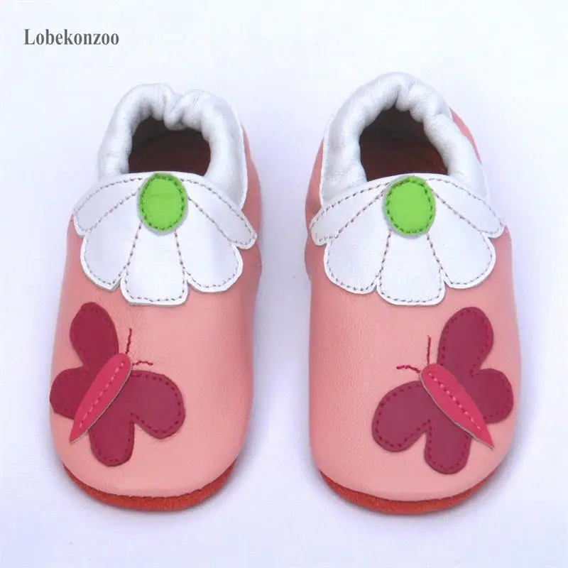Lobekonzoo/Лидер продаж; обувь для маленьких девочек; гарантия; обувь из натуральной кожи на мягкой подошве; обувь для малышей; - Цвет: butterfly