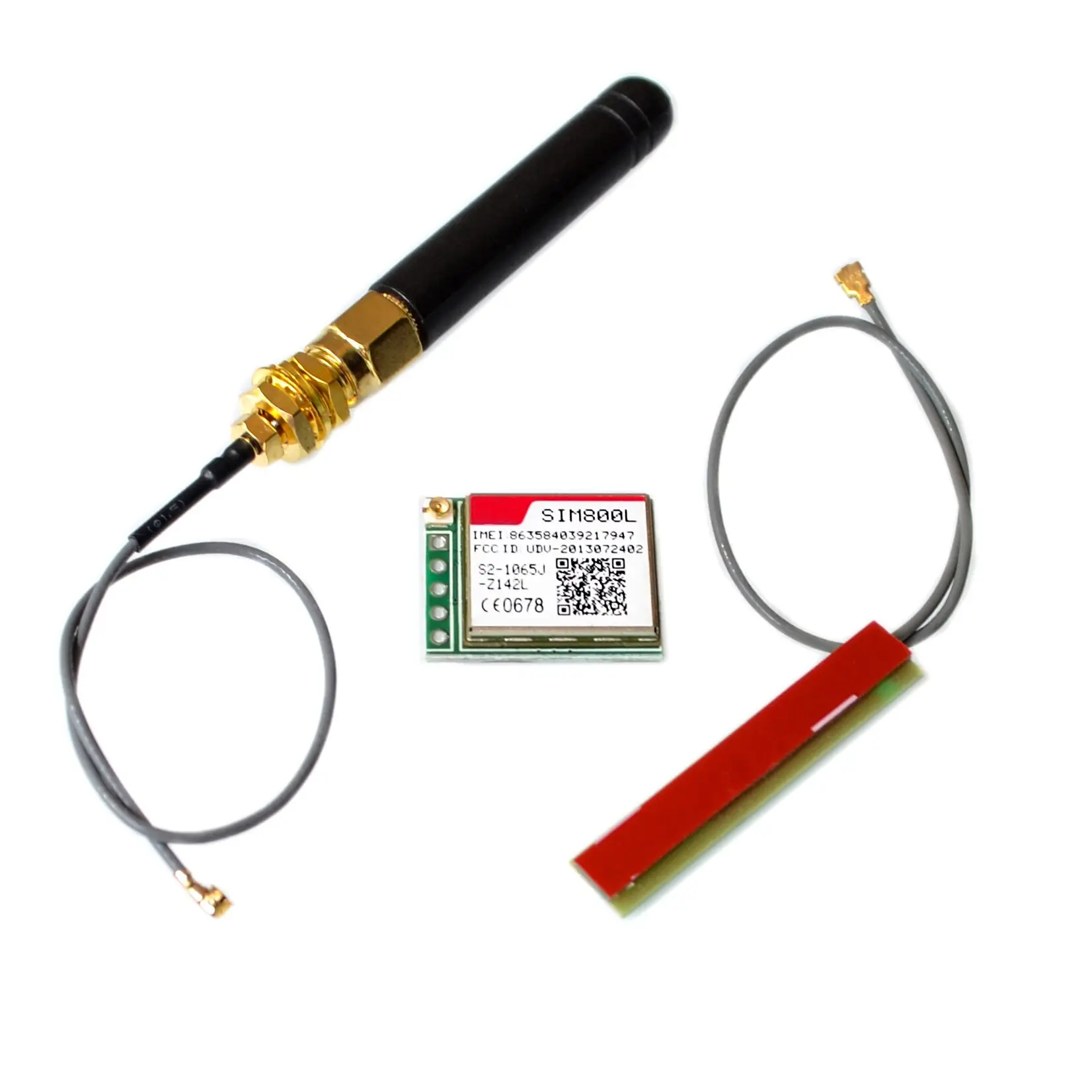 

10PCS/LOT SIM800L Wireless GSM GPRS MODULE Quad-Band W/ Antenna Cable Cap