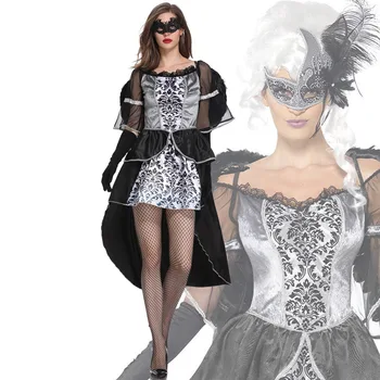 

Devil Angel halloween witch costume adult Women lace Sexy carnival ghost costumes Party Gothic Fancy Dress