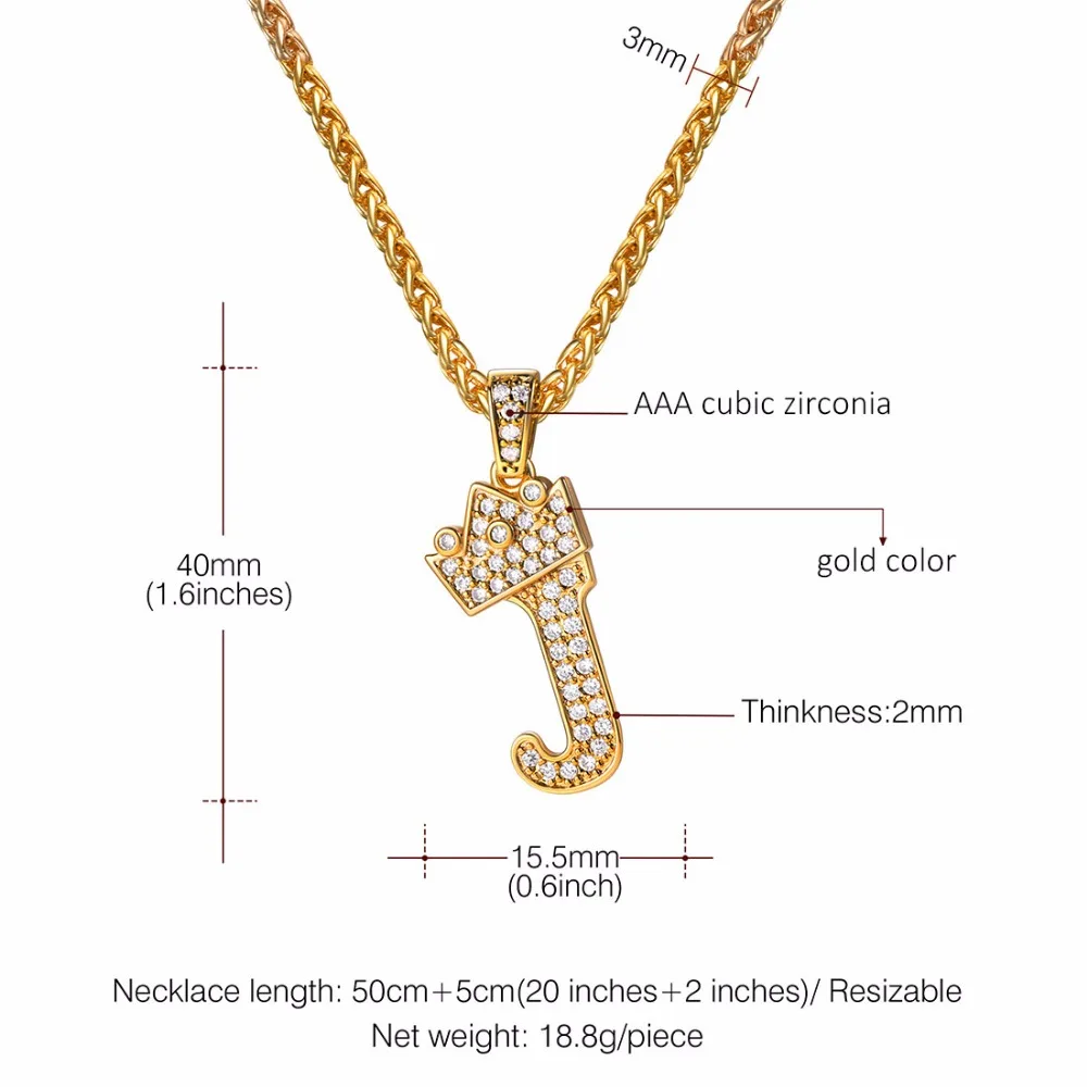 Crown Huruf J Kalung Awal Kalung 26 