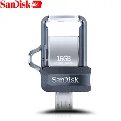 SanDisk оригинальный USB 3,0 флэш-накопитель OTG USB Flash Drive флешки флешка, мини-накопитель USB Pen Drives 32 gb высокая скорость