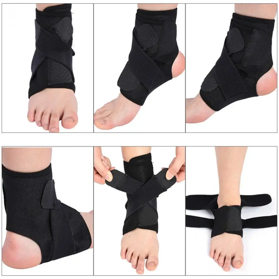 Adjustable Anti Sprain Foot Ankle Support Brace Belt Foot Injury Pain ...