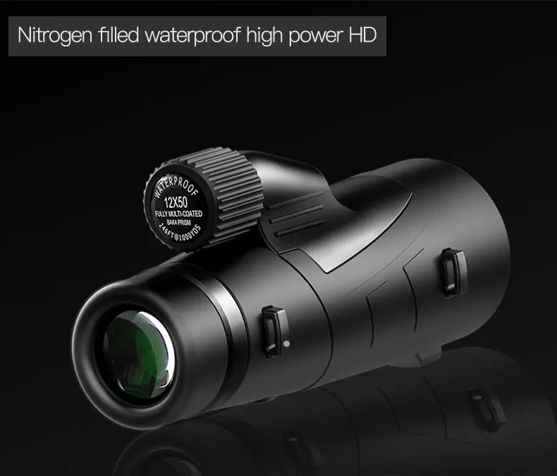 12x50 Монокуляр Eyeskey оптика водонепроницаемый Монокуляр качество для охоты телескоп высокой мощности монокуляр с BaK4 призма оптика