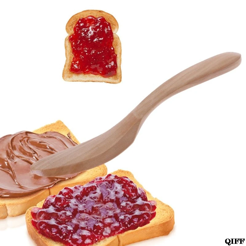 Прямая поставка и Деревянный Нож для крема и масла деревянный распорный Шпатель скребок сервировочная столовая посуда APR28