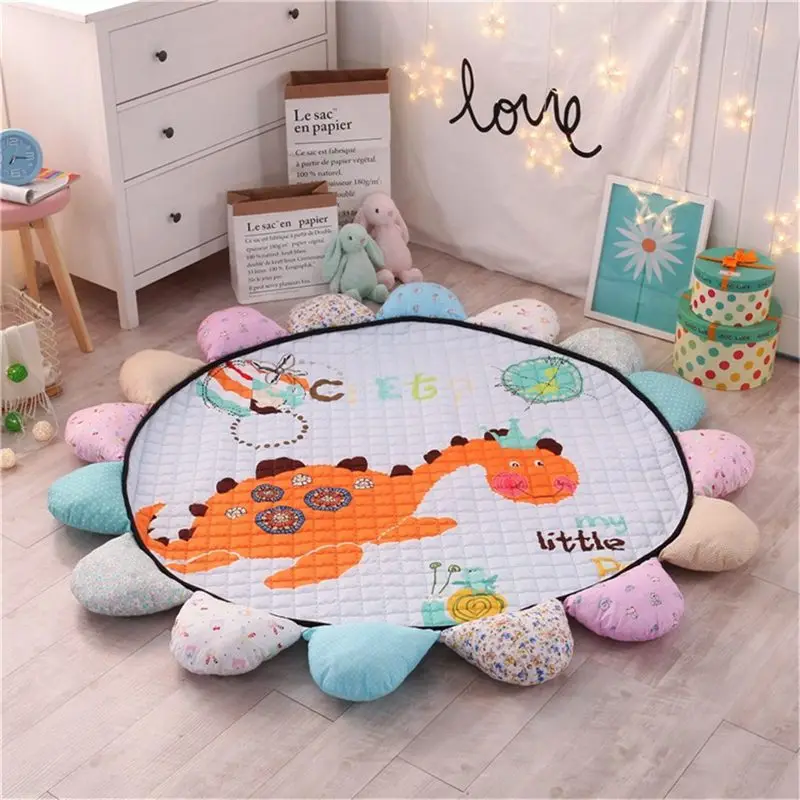 

High Quality Cotton Soft round storage mat children crawling mat cartoon baby climbing mat non-slip sleeping blanket SW019#30