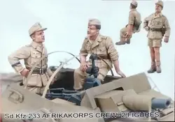 Сборка Неокрашенная масштабная 1/35 Sd. Kfz.233 Afrikakorps Crew soldier фигурка старинная Смола модель миниатюрный комплект