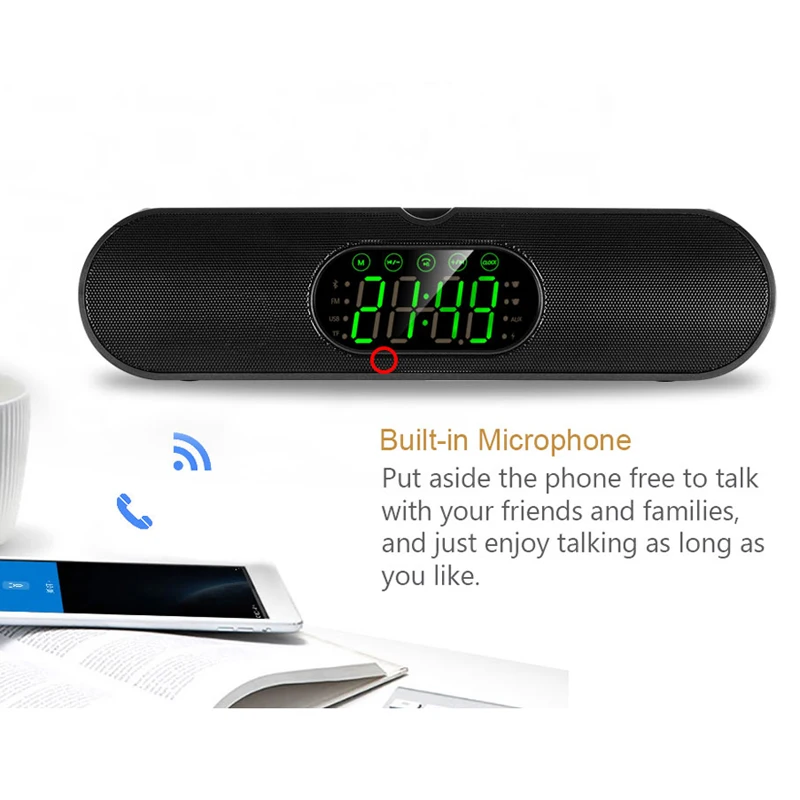 XGODY JY40 Мини Bluetooth Динамик с светодиодный часы Портативный Беспроводной s для Iphone