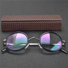 MINCL/Ретро мужские и женские круглые зеркальные очки для чтения, очки в металлической оправе, простые зеркальные персонализированные очки с коробкой FML