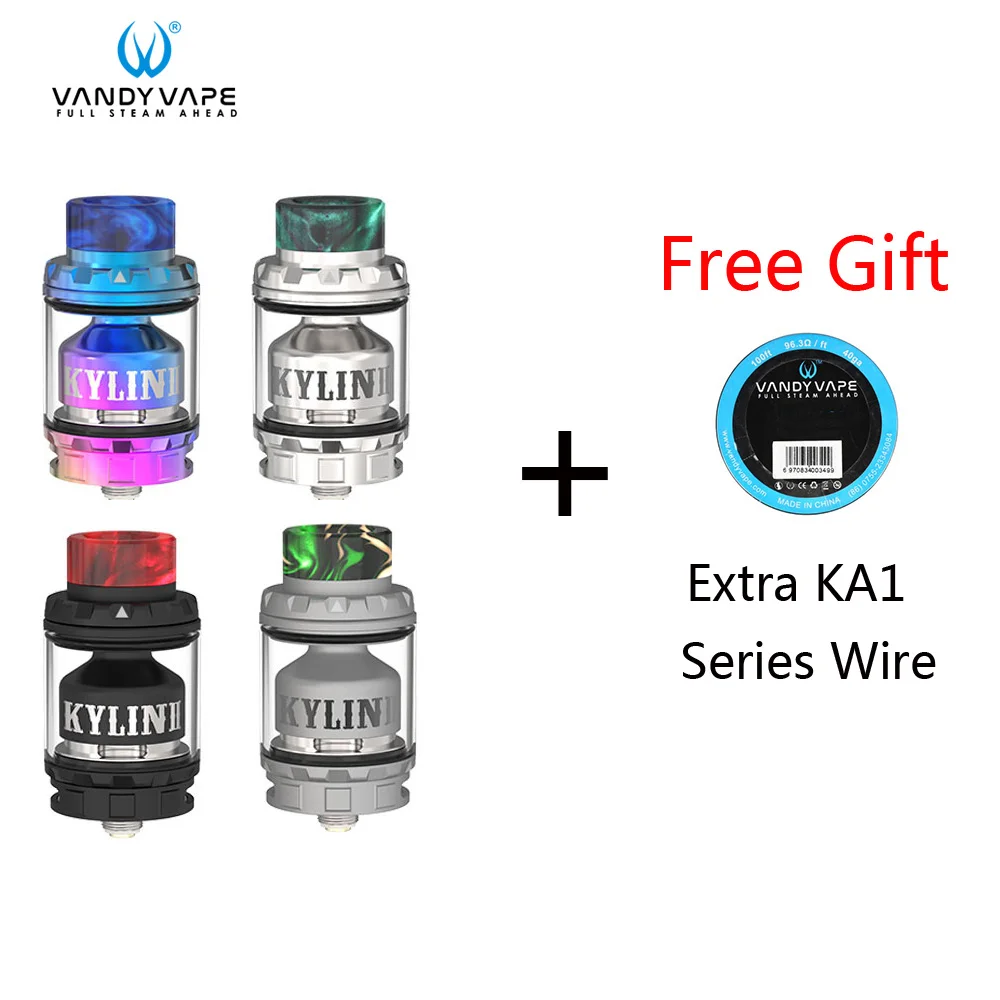 Original Vandyvape Kylin V2 RTA Tank 3ml to 5ml Vaper E Cigarette Single or Dual Coil Fit 510 Vape MOD | Электроника