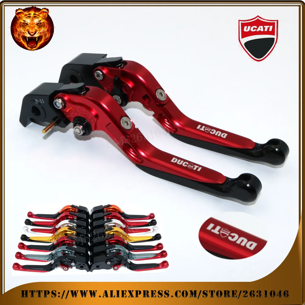 Per Ducati Hypermotard 1100/S/Evo Sp Moto Motobike Rosso Nero Orange Moto Pieghevole Regolabile Allungabile Freno Frizione Leve
