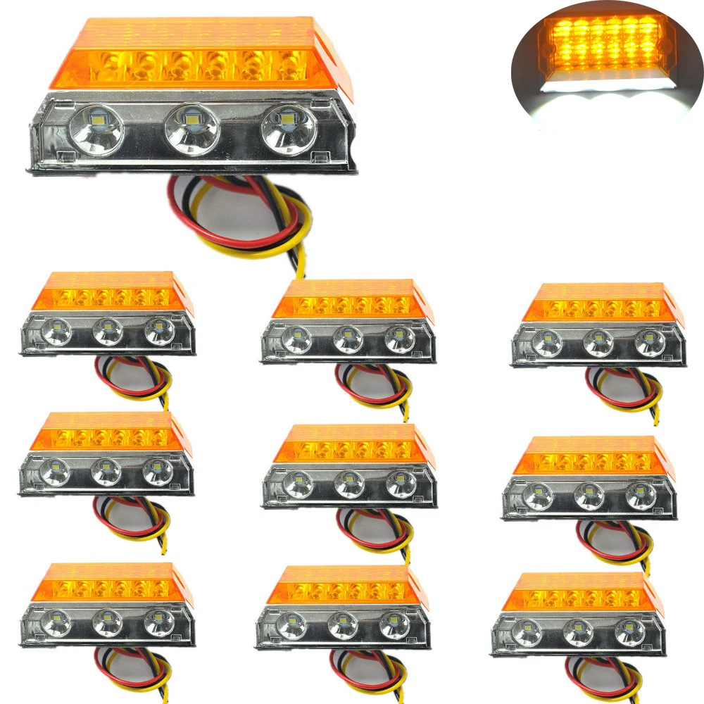 10 pcs Car LED Clearance Lights Side Marker font b Lamps b font for Automobiles Truck