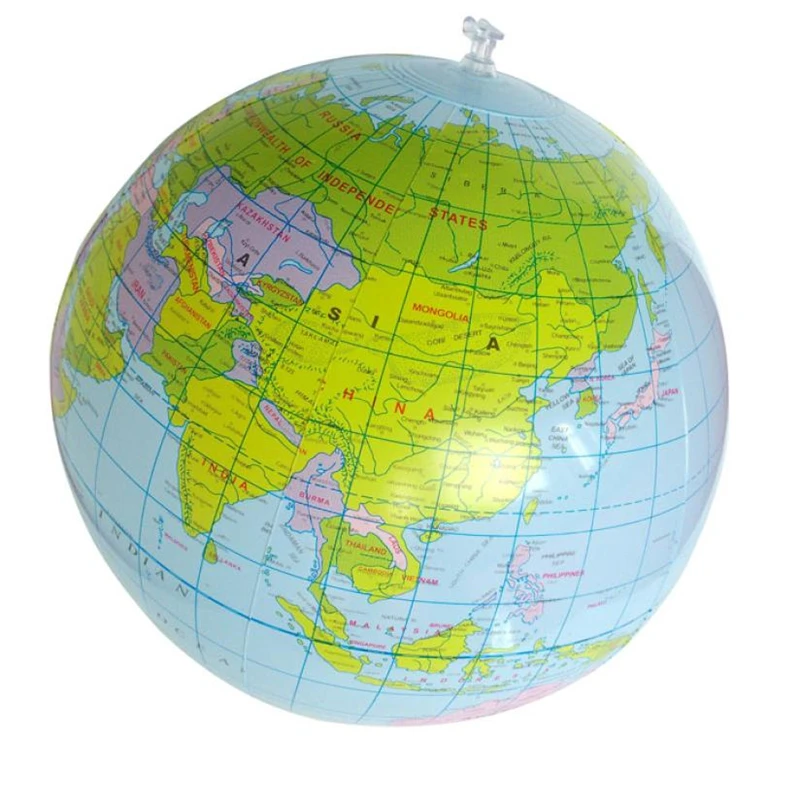 40CM Inflatable World Globe Teach Education font b Toy b font Kids Learning Geography World Map